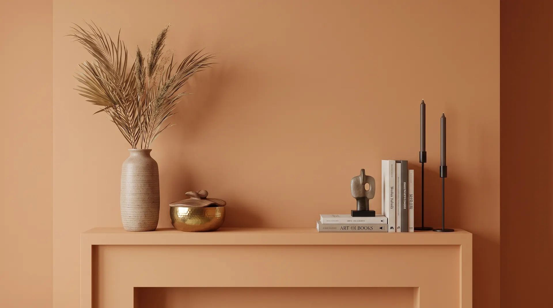 Minimalist Lagos parlour with walls painted in Cameo